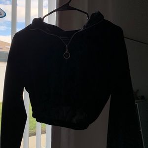 black velvet long sleeve shirt